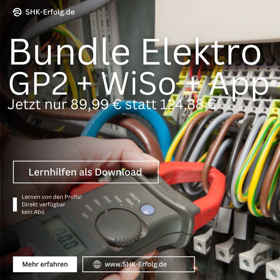Elektro-Prüfungs-Bundle – Gesellenprüfung Teil 2 + WiSo + Trainer-App
