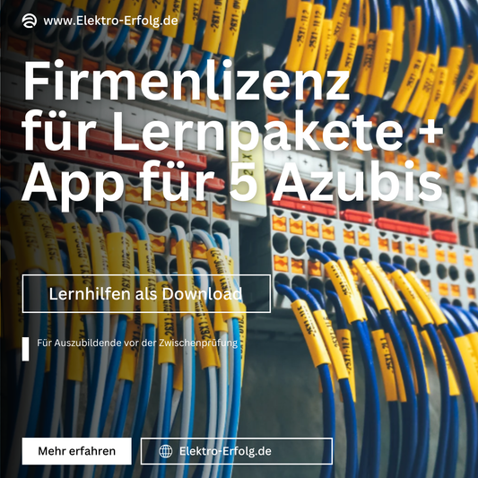 Firmenlizenz (5x) Gesamt-Ausbildungspaket Elektrotechnik + LernApp
