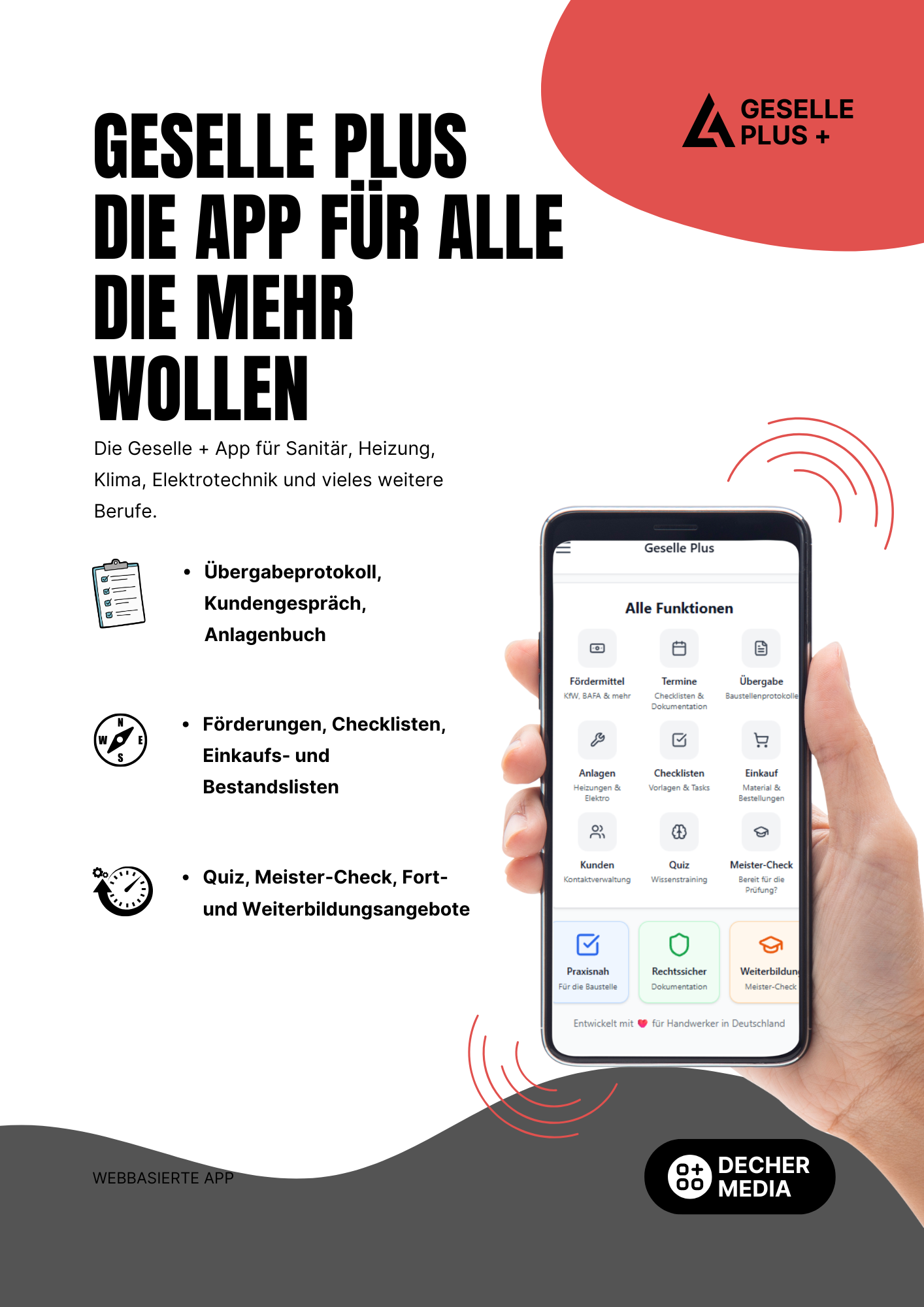 Geselle Plus App | Dein digitaler Werkzeugkoffer für Baustelle, Alltag & Kundengespräche